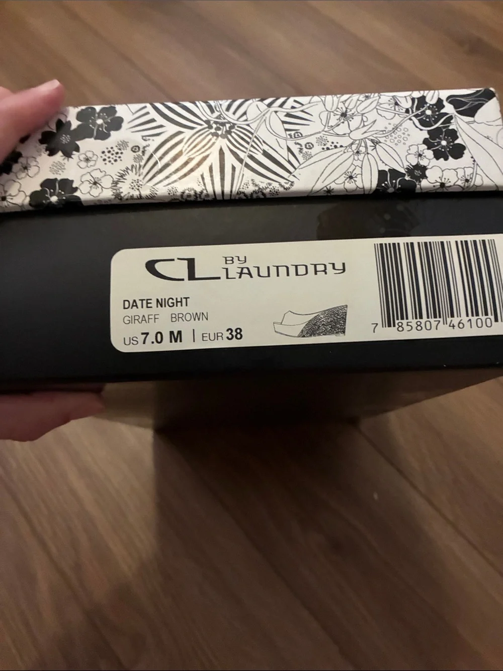 CL by Laundry Brown and Cream Giraffe-Print Espadrille Wedge Slides